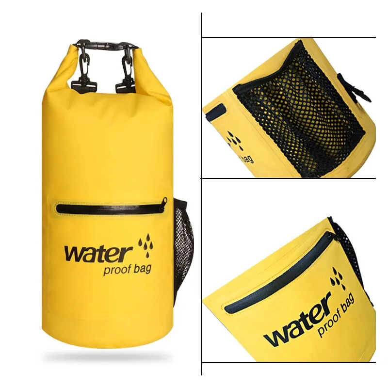 10L/20L Outdoor Waterproof Swimming Bag Folding Storage Dry Sack Bag for Canoeing Kayak Rafting Diving Sport Bag Travel Kit