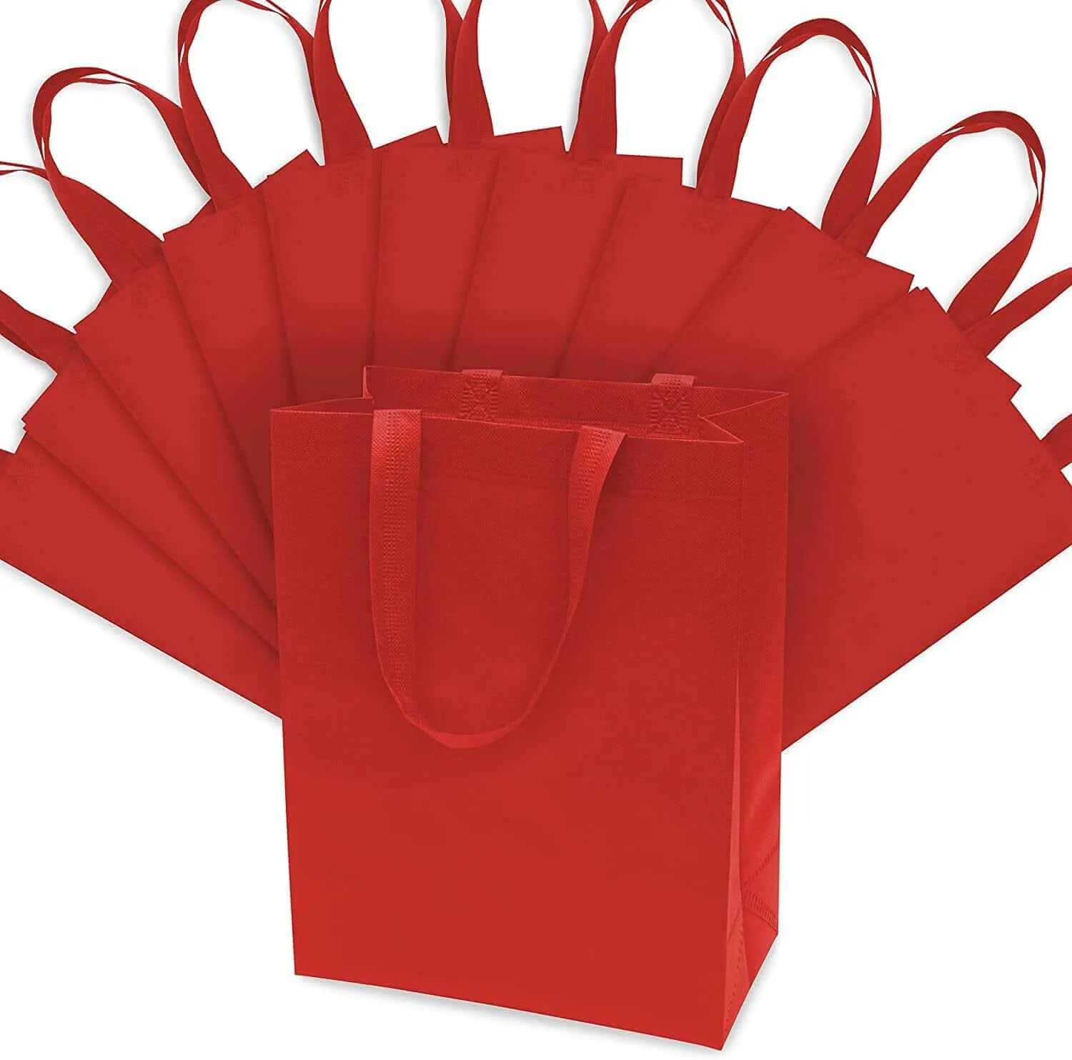 10x5x13 Medium Red Heat Sealed Reusable Fabric Bags