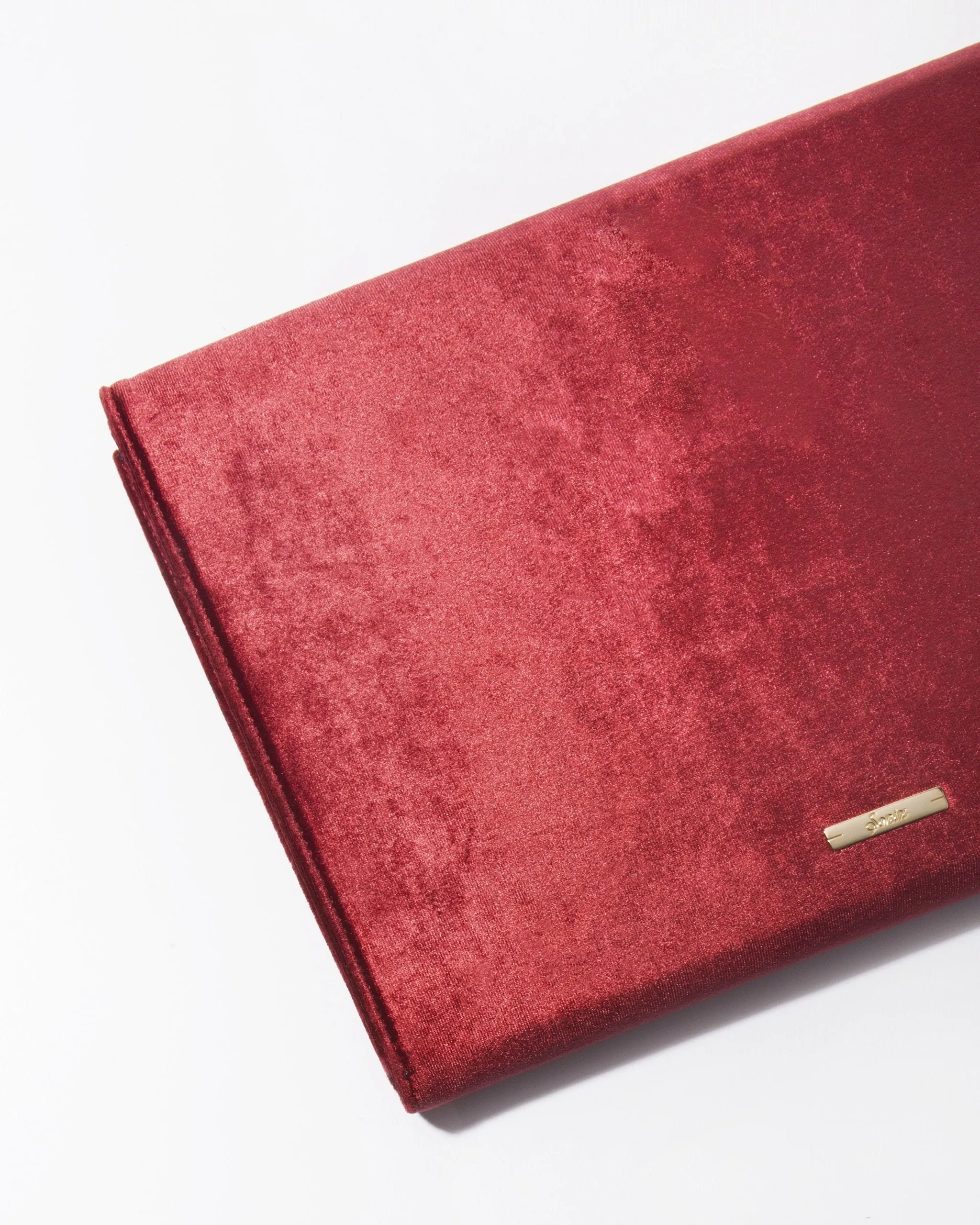 13" Velvet Laptop Clutch - Cherry