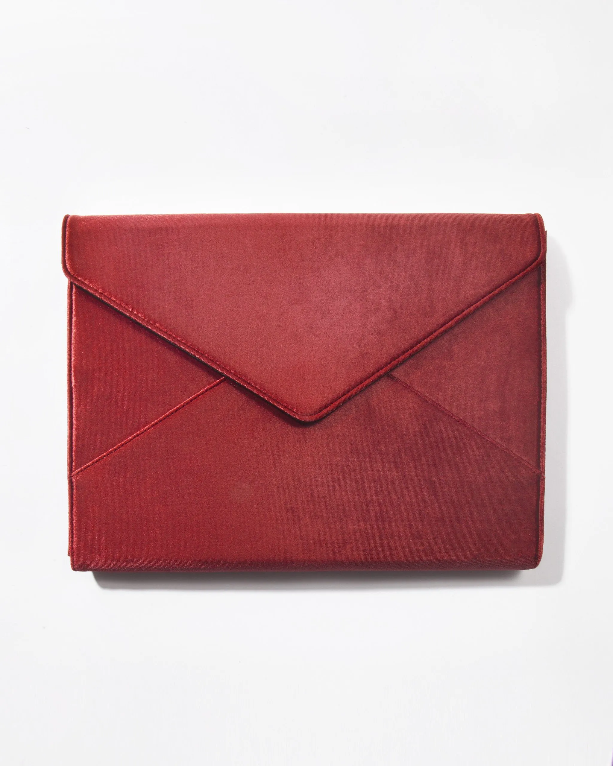 13" Velvet Laptop Clutch - Cherry