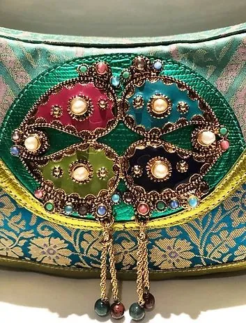 2000s ETRO MILANO MULTI COLOUR ENAMELLED JEWELLED SHOULDER BAG