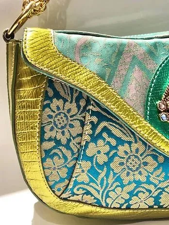 2000s ETRO MILANO MULTI COLOUR ENAMELLED JEWELLED SHOULDER BAG