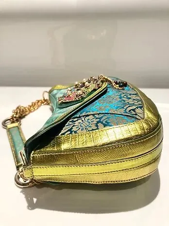 2000s ETRO MILANO MULTI COLOUR ENAMELLED JEWELLED SHOULDER BAG