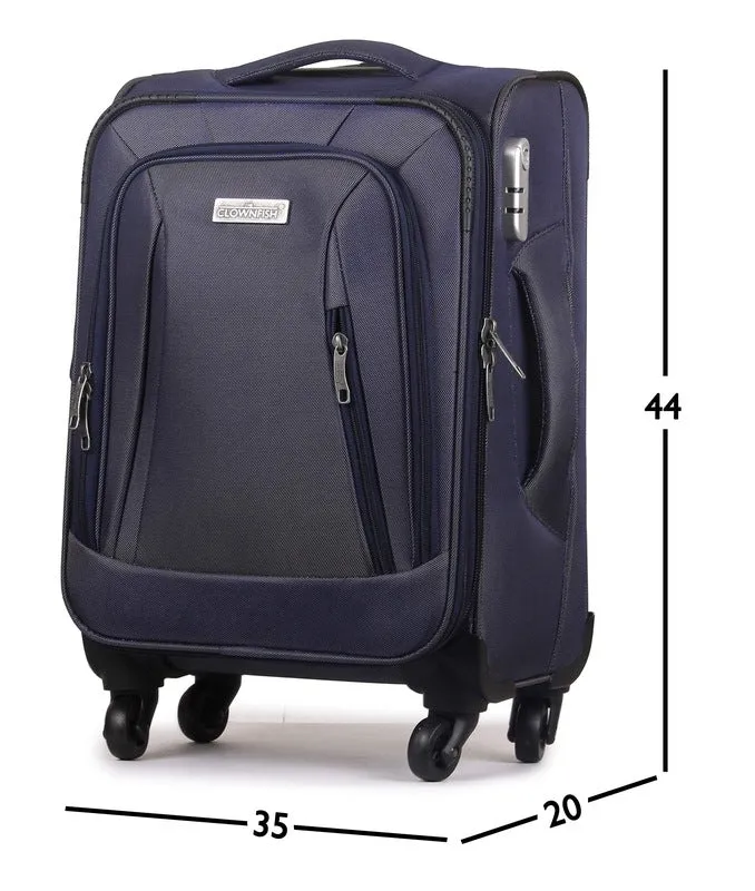 28 Inch Softsided Suitcase | 4-Wheel Design | Space Blue