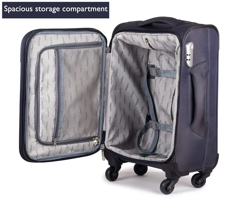 28 Inch Softsided Suitcase | 4-Wheel Design | Space Blue