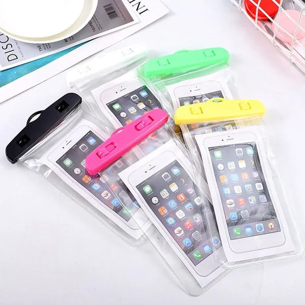 4635 Mobile Waterproof Sealed Transparent Plastic Bag / Pouch Cover for All Mobile Phones