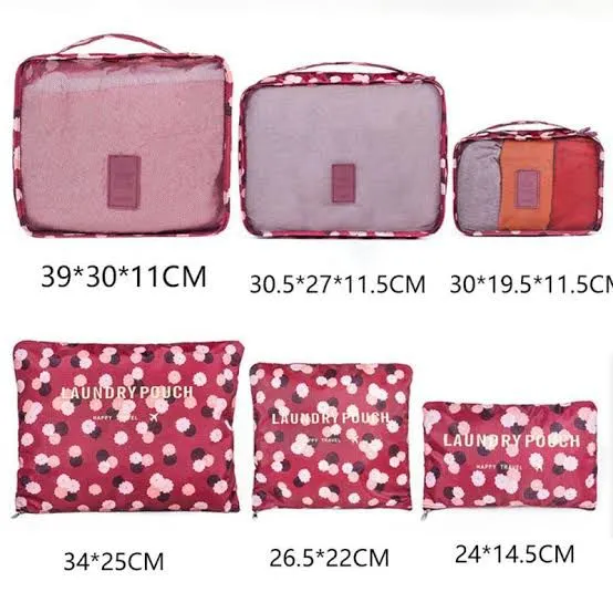 6 Pcs Waterproof Travel Storage Bag