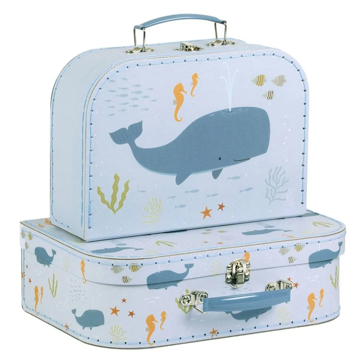 A Little Lovely Company Suitcase Set: Ocean