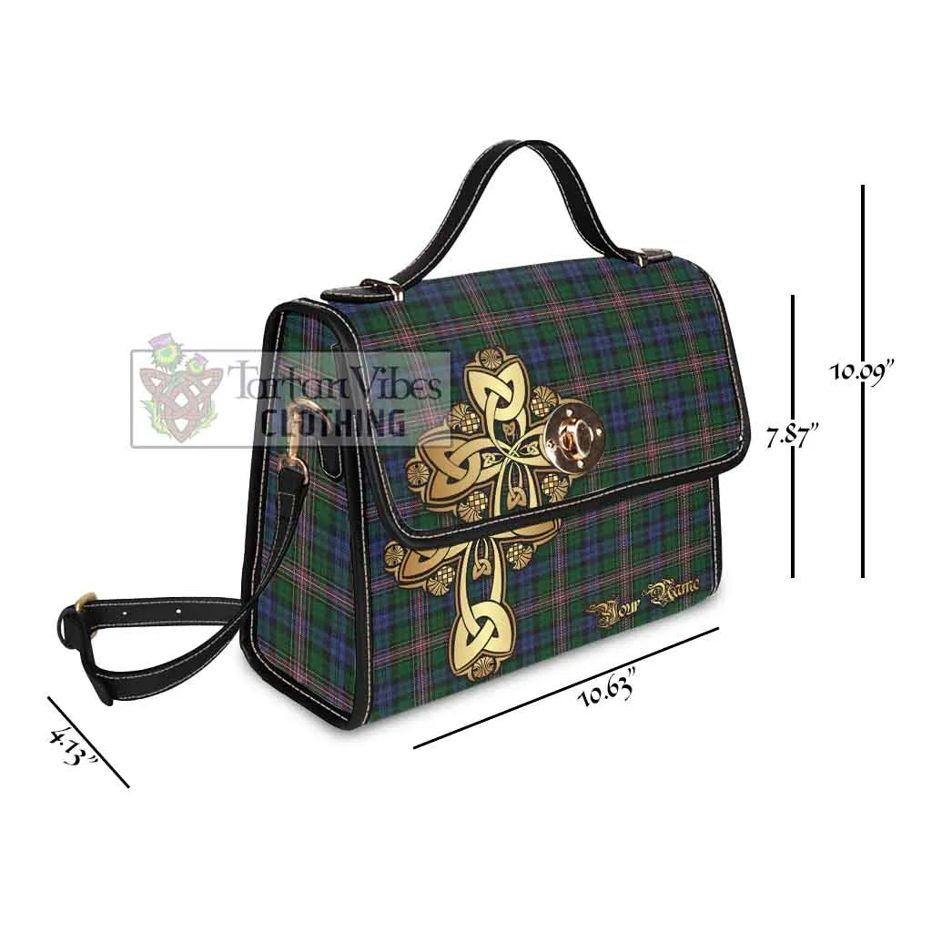 Allison Tartan Waterproof Canvas Bag Golden Thistle Celtic Cross Style