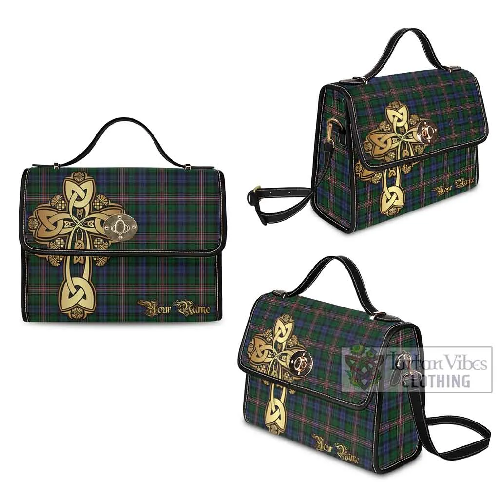 Allison Tartan Waterproof Canvas Bag Golden Thistle Celtic Cross Style