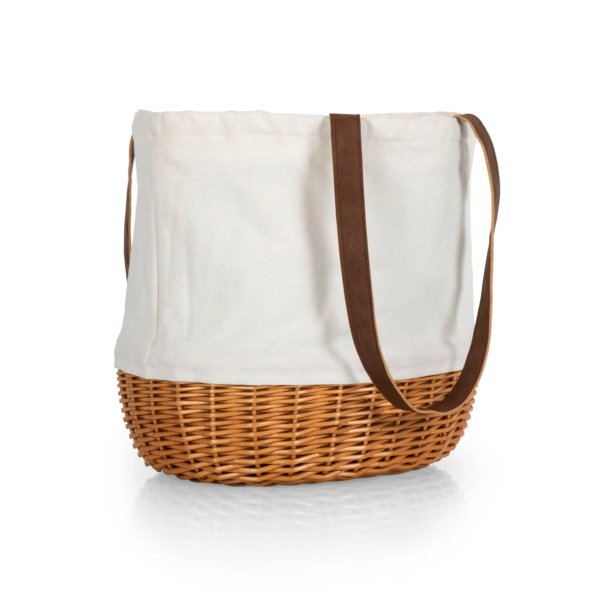 Anaheim Ducks - Coronado Canvas and Willow Basket Tote