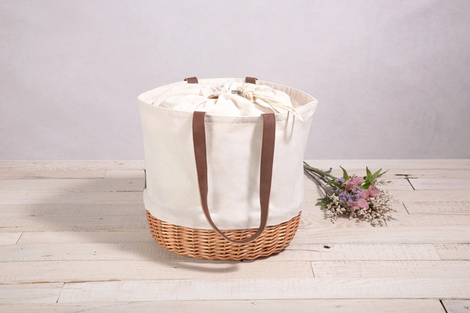 Anaheim Ducks - Coronado Canvas and Willow Basket Tote