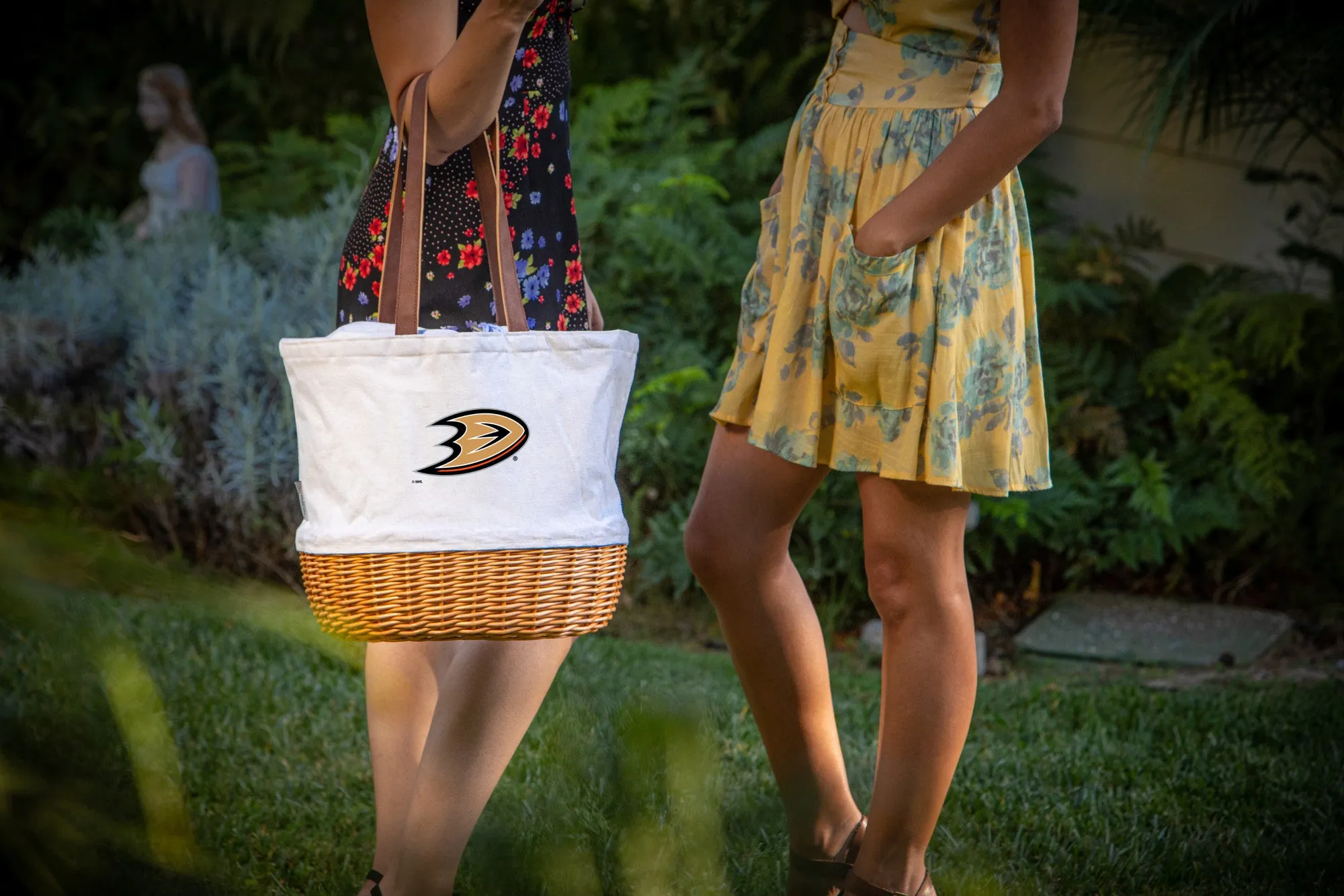 Anaheim Ducks - Coronado Canvas and Willow Basket Tote