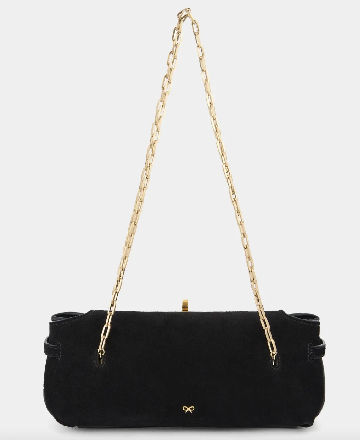 ANYA HINDMARCH Black Suede Mini Waverley