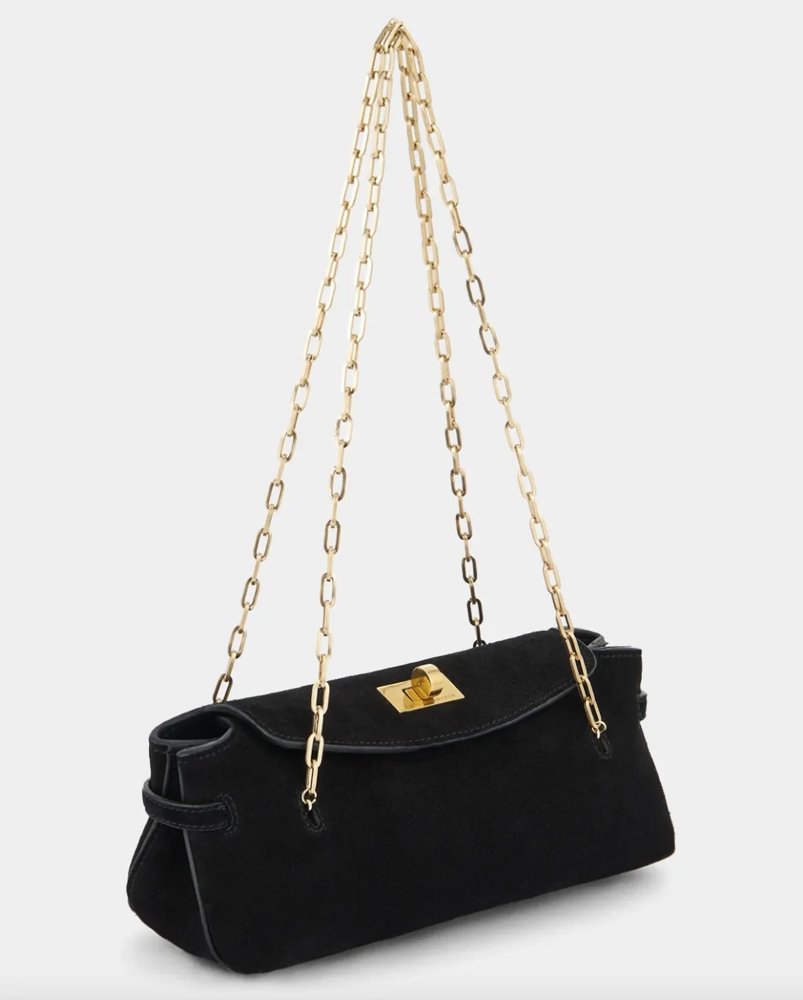 ANYA HINDMARCH Black Suede Mini Waverley