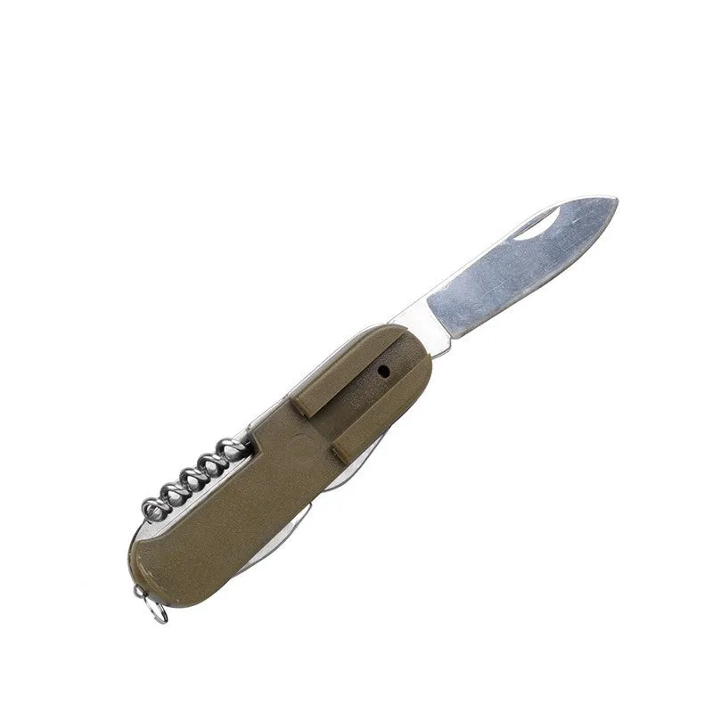 Army Green Folding Portable Stainless Steel Camping Picnic Cutlery