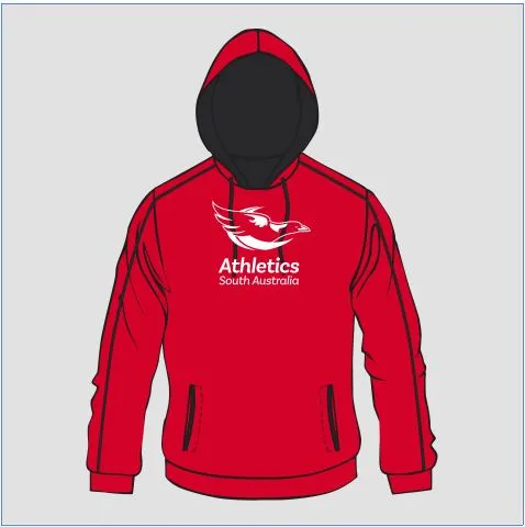 ATHLETICS SA  2024 HOODIE RED BLACK WITH NAME