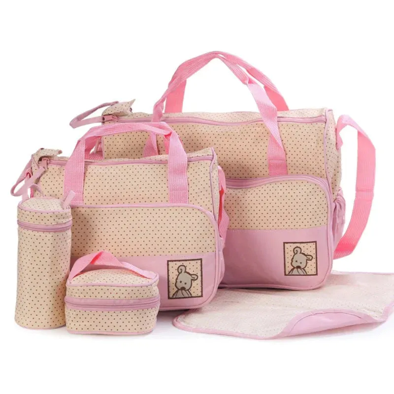 BABY 5 PIECES DIAPER BAG SET