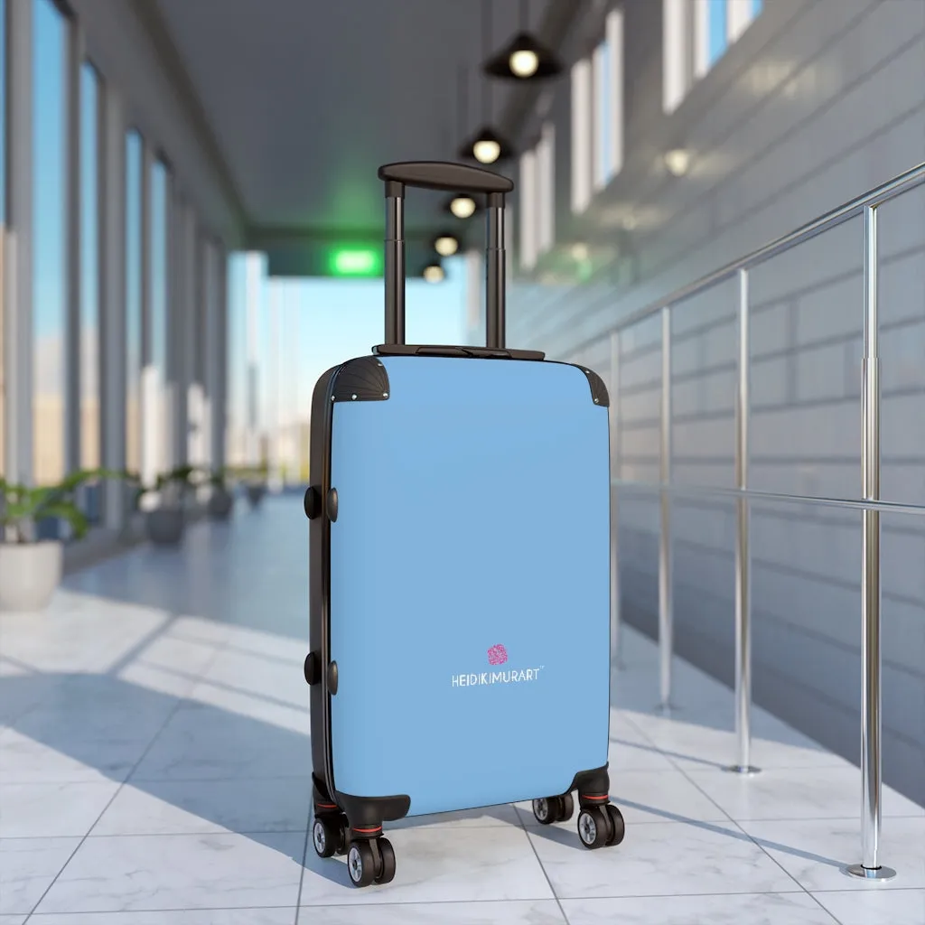 Baby Blue Color Cabin Suitcase, Carry On Luggage With 2 Inner Pockets & Built in TSA-Approved Lock With 360° Swivel