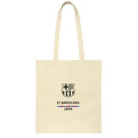 Bag F.C. Barcelona Beige Cotton