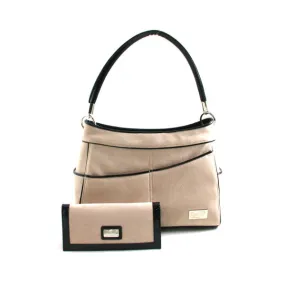 Beijo Handbag Couture Sophisticated Lady Light Camel/Ebony