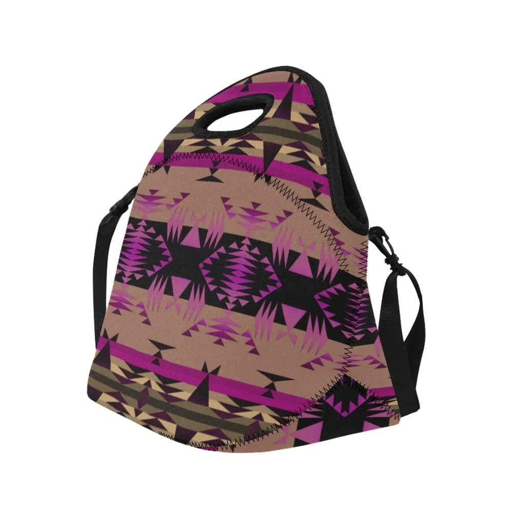 Between the Mountains Berry Neoprene Lunch Bag/Large