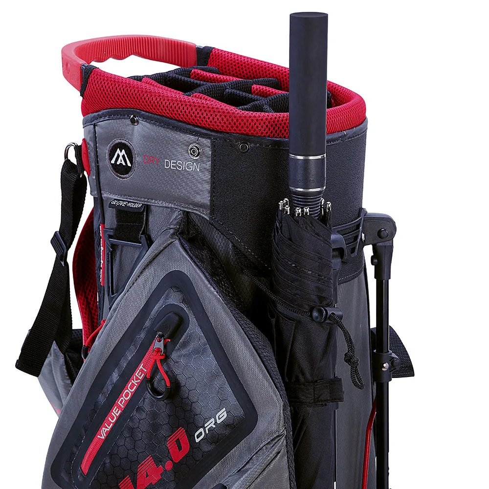 Big Max Dri Lite Hybrid 2 Stand Bag - Charcoal/Black/Red