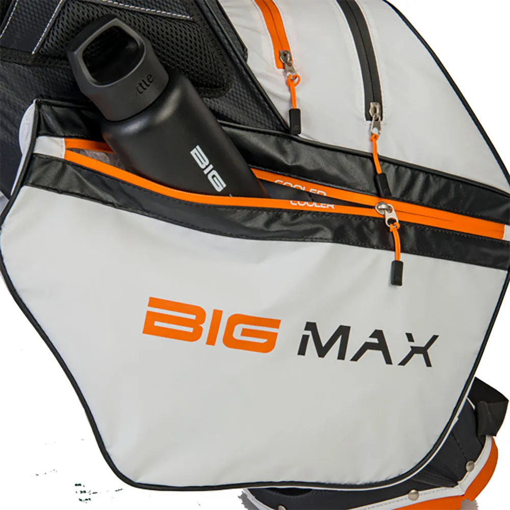 BIG MAX DRI-LITE Hybrid Tour Waterproof Stand Bag - White/Black/Orange