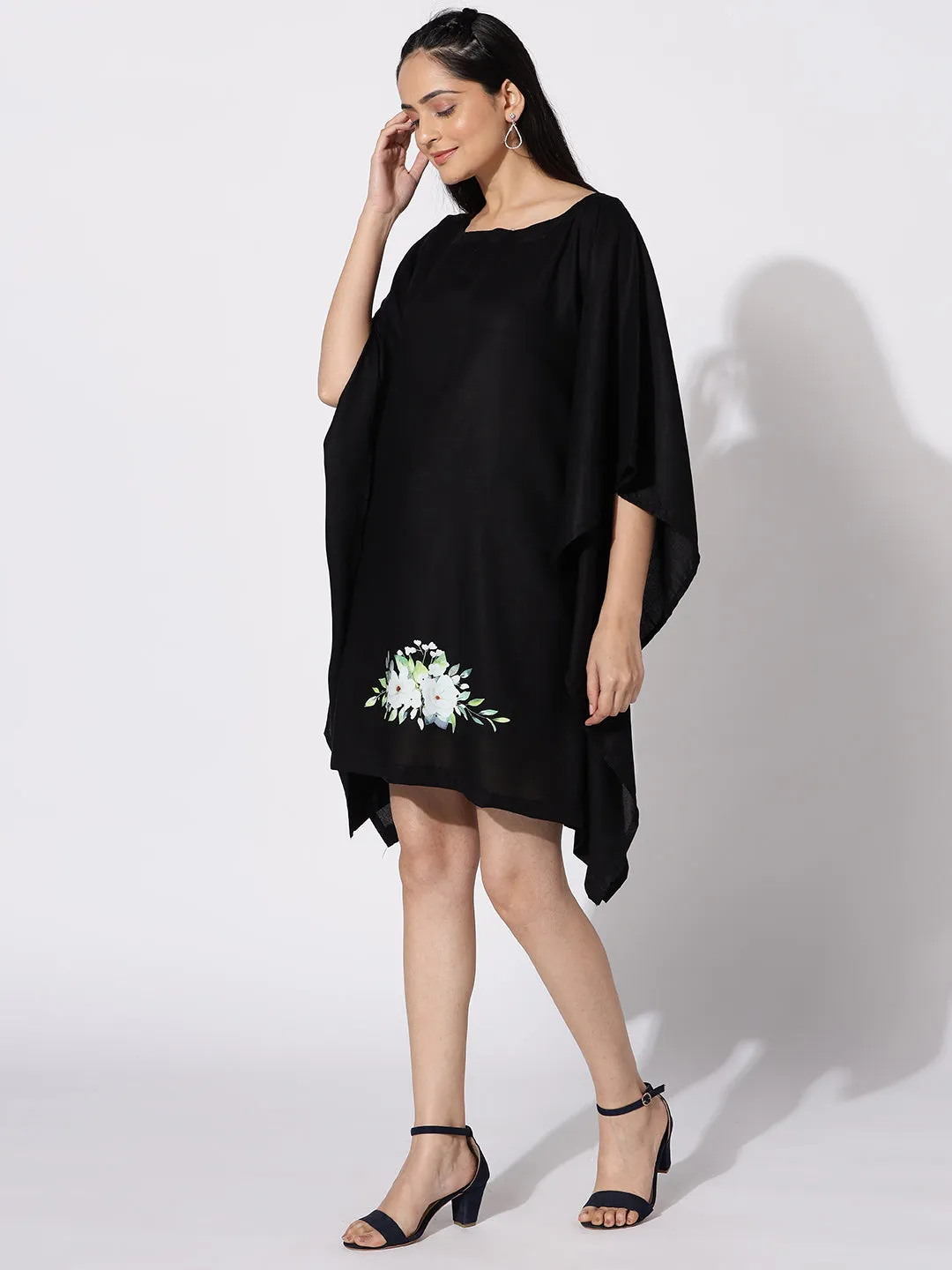 Black Rayon Kaftan - BeMyPeace