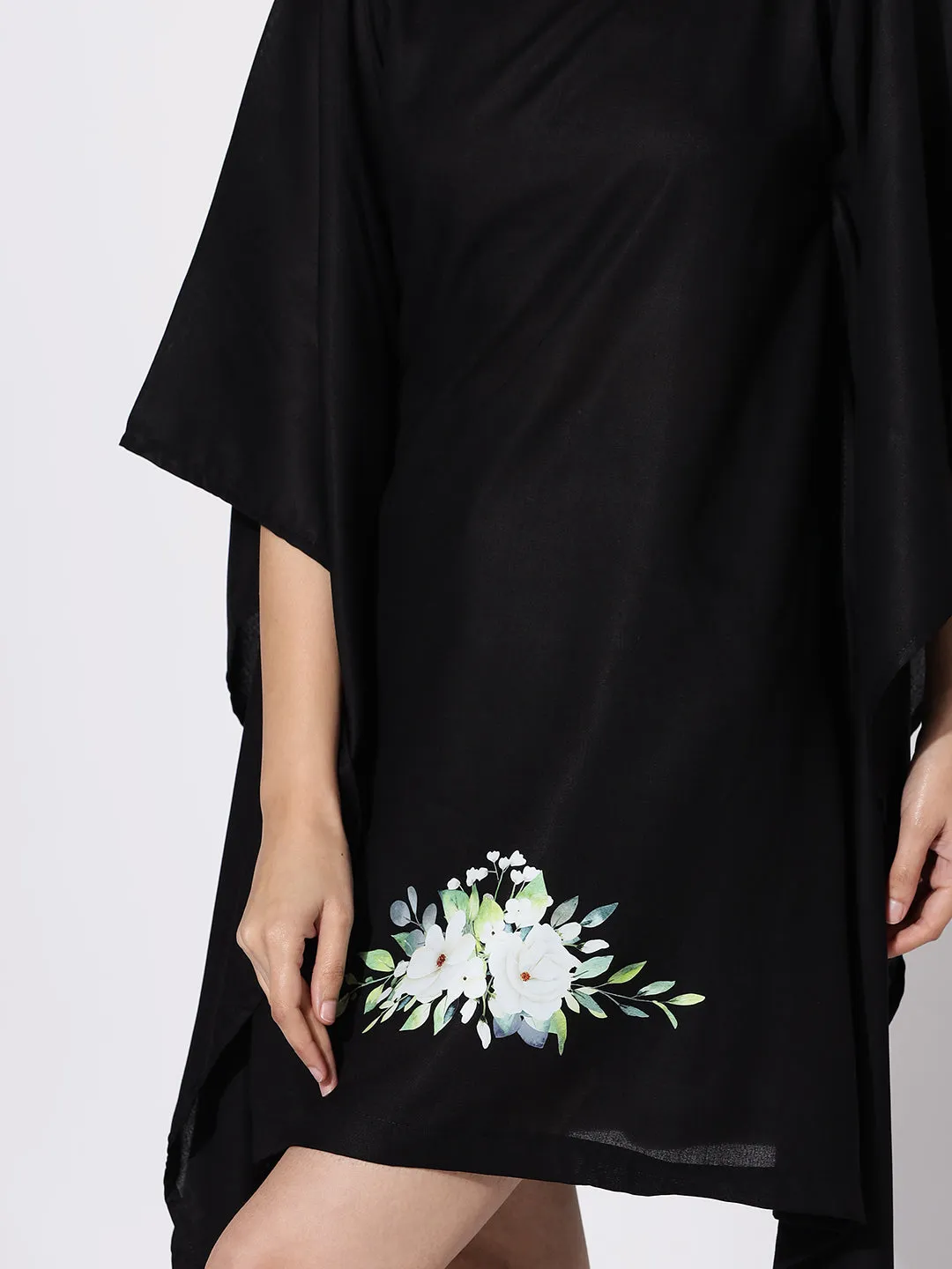 Black Rayon Kaftan - BeMyPeace