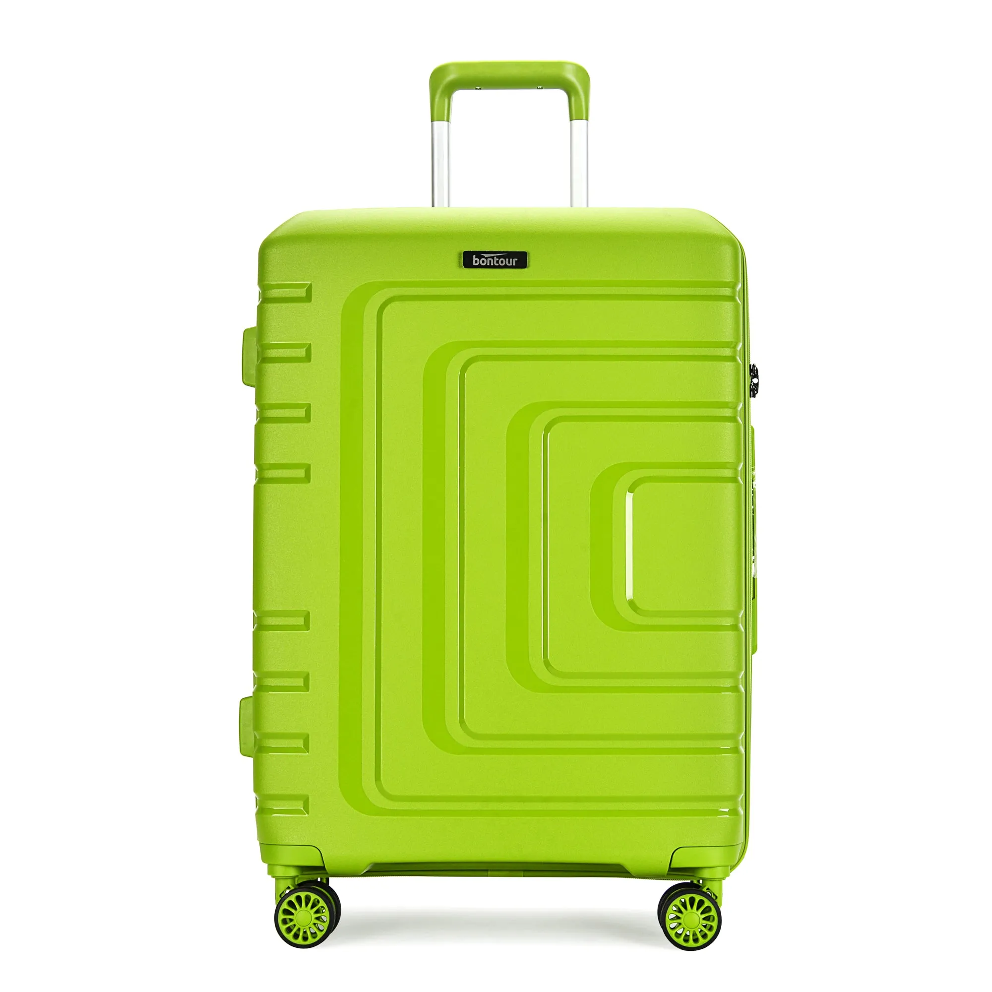 Bontour 'Charm' 4-wheeled cabin suitcase with TSA lock, 55x40x20cm, Green