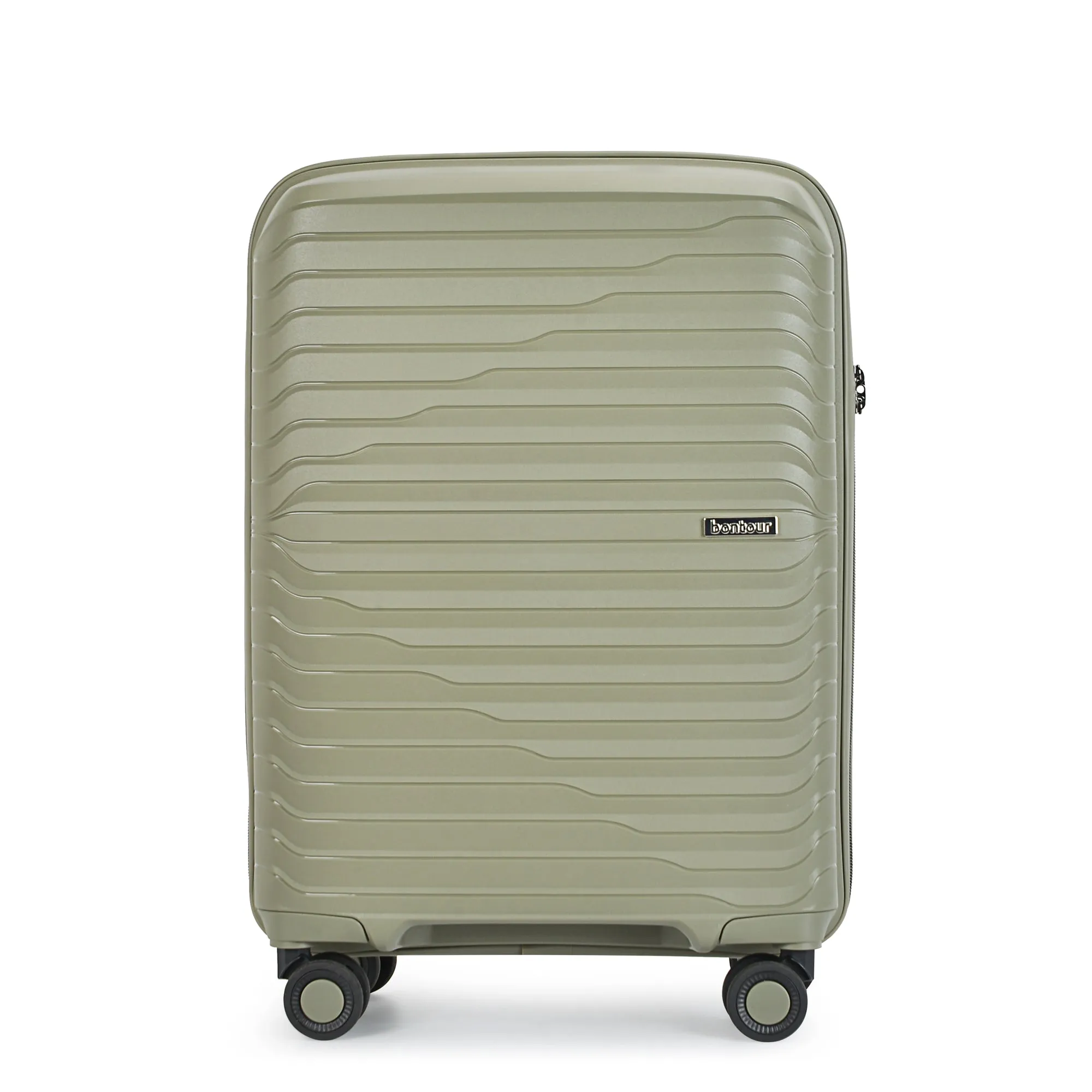 Bontour 'City' 4-wheeled cabin suitcase with TSA lock, 55x38x20cm, Green