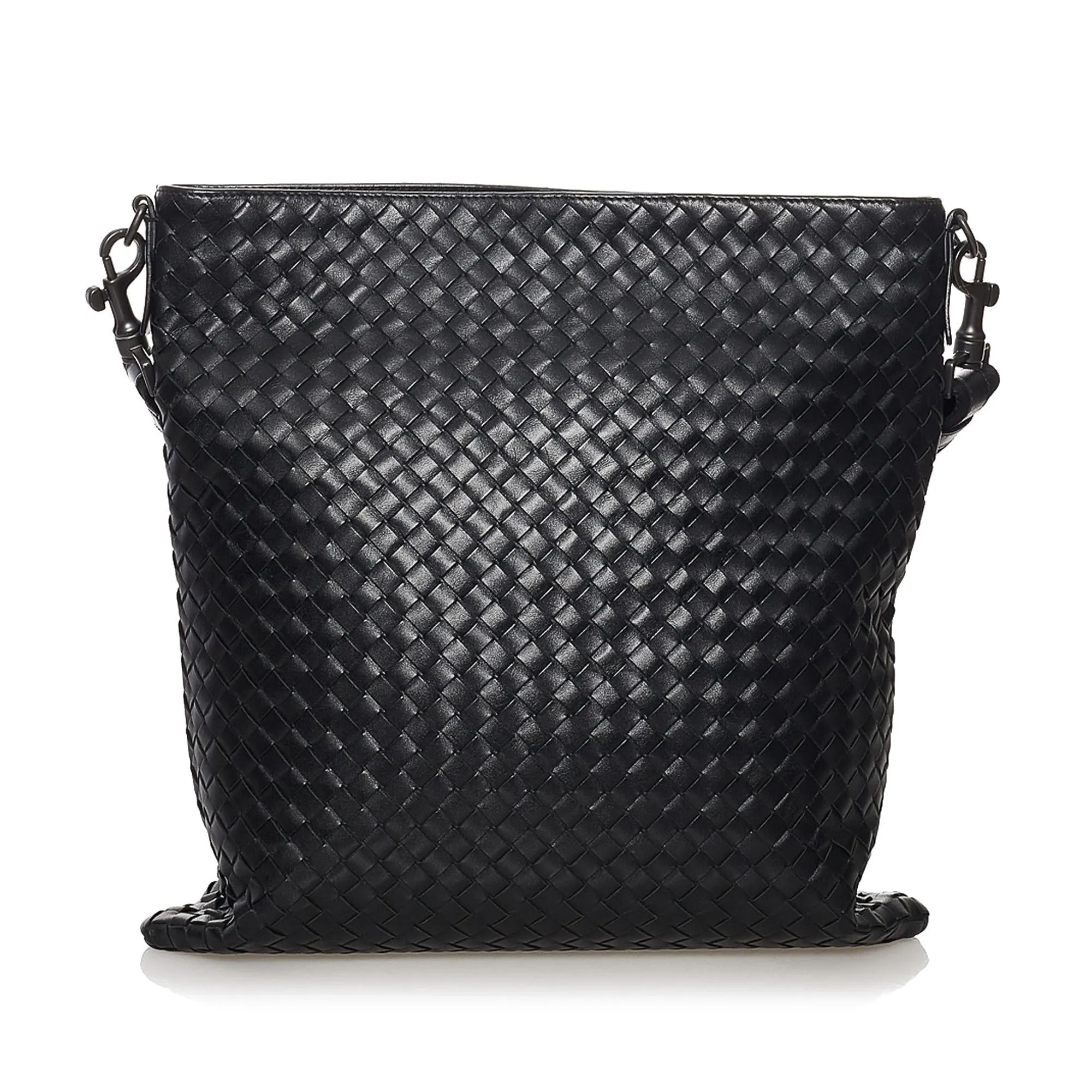 Bottega Veneta Intrecciato Leather Crossbody Bag (SHG-31743)