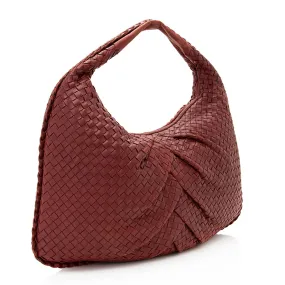 Bottega Veneta Intrecciato Nappa Pleated Large Hobo (SHF-19837)