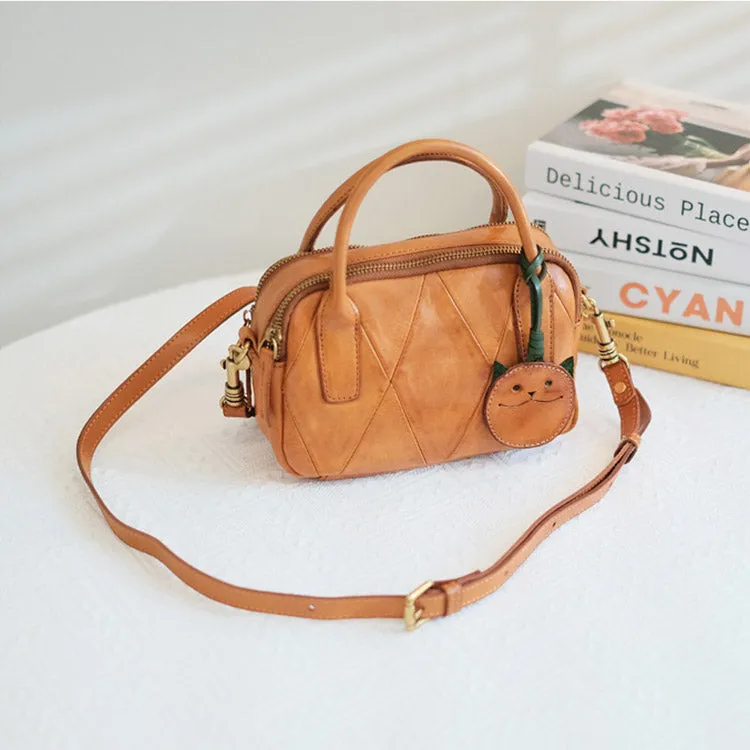 Brown Leather Crossbody Purse Small Leather Shoulder Bag  For Women