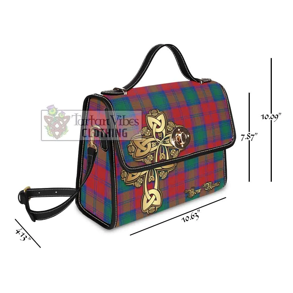 Byres (Byses) Tartan Waterproof Canvas Bag Golden Thistle Celtic Cross Style