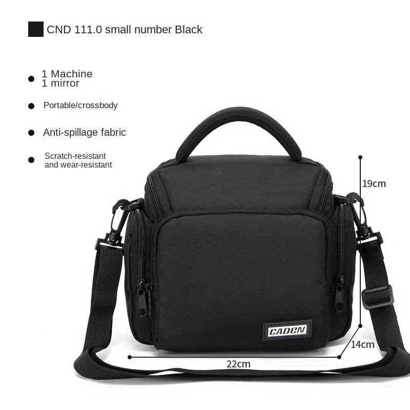 Caden Casual Mirrorless Camera Shoulder Bag Anti-Seismic DSLR Camera Bag Nylon Waterproof Camera Bag