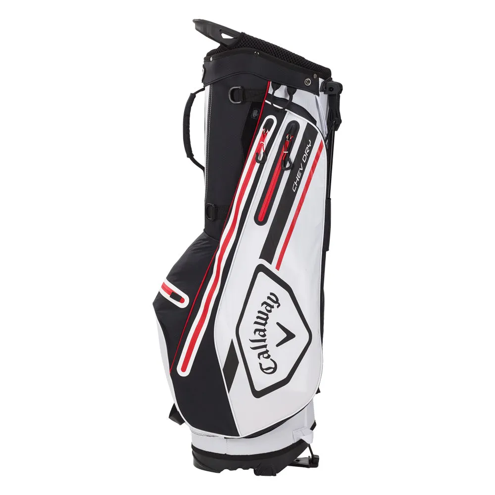 Callaway Chev Dry Waterproof Stand Bag - White/Black/Fire