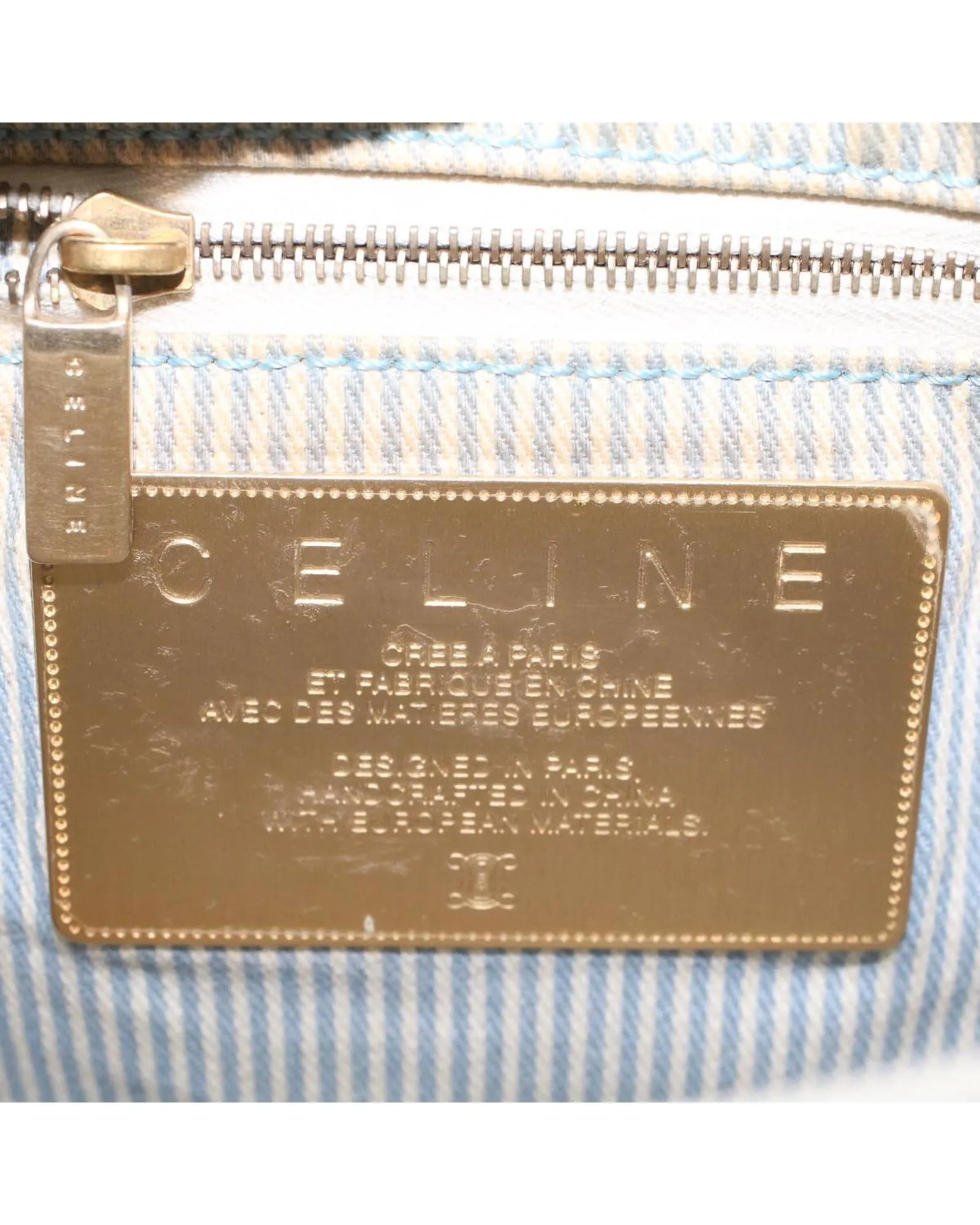 CELINE Cabas Shoulder Bag in Blue