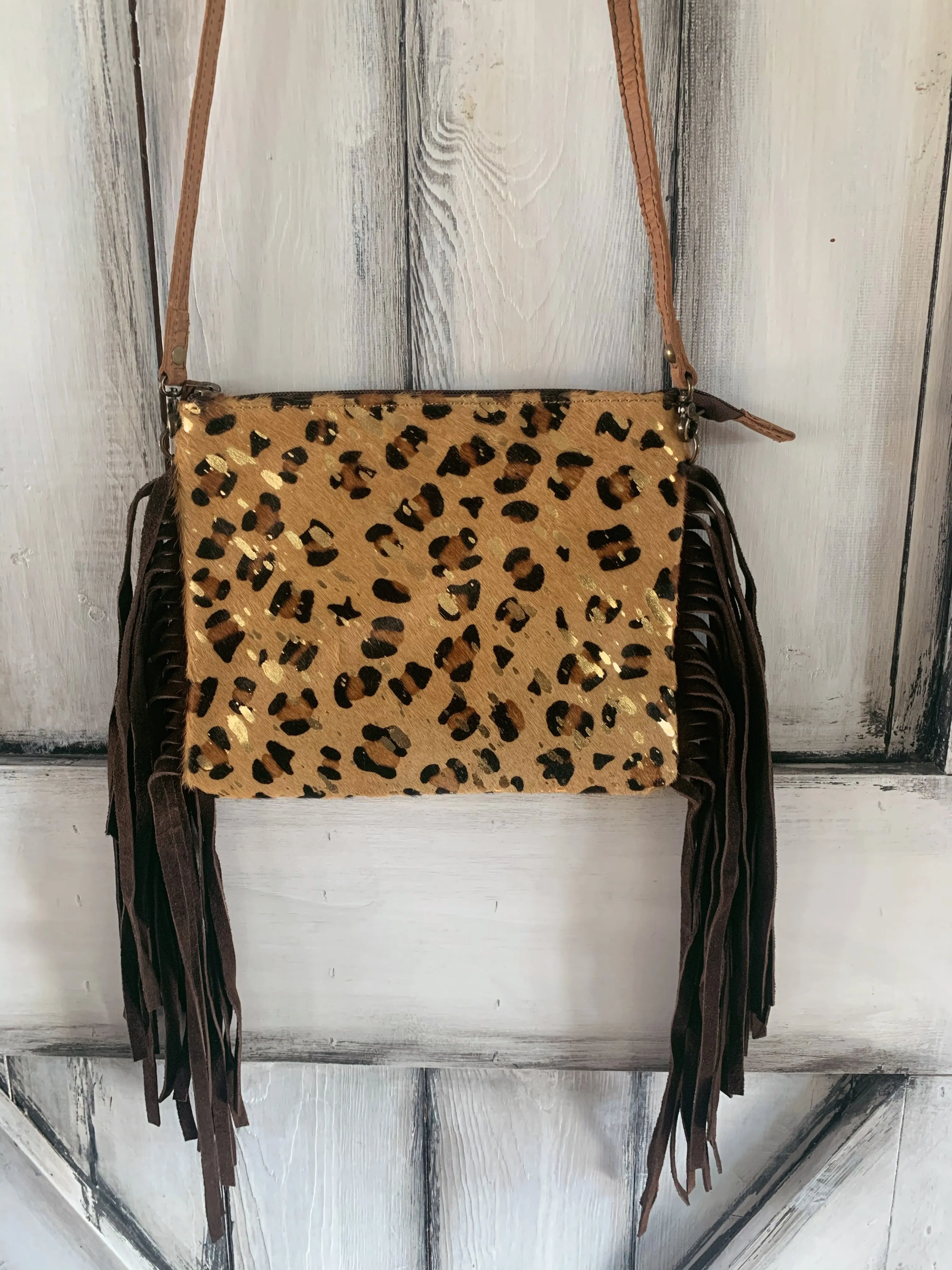 Cheetah Acid Wash Crossbody