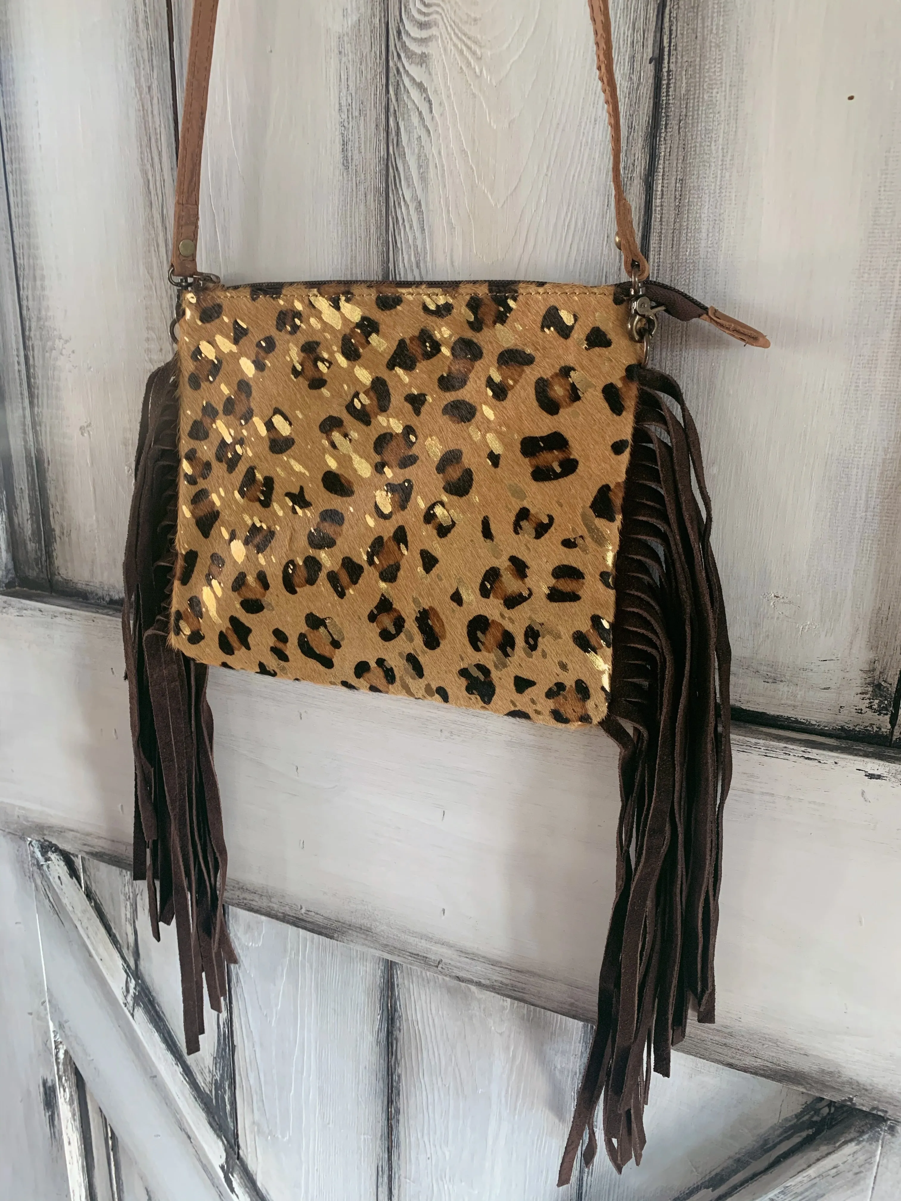 Cheetah Acid Wash Crossbody