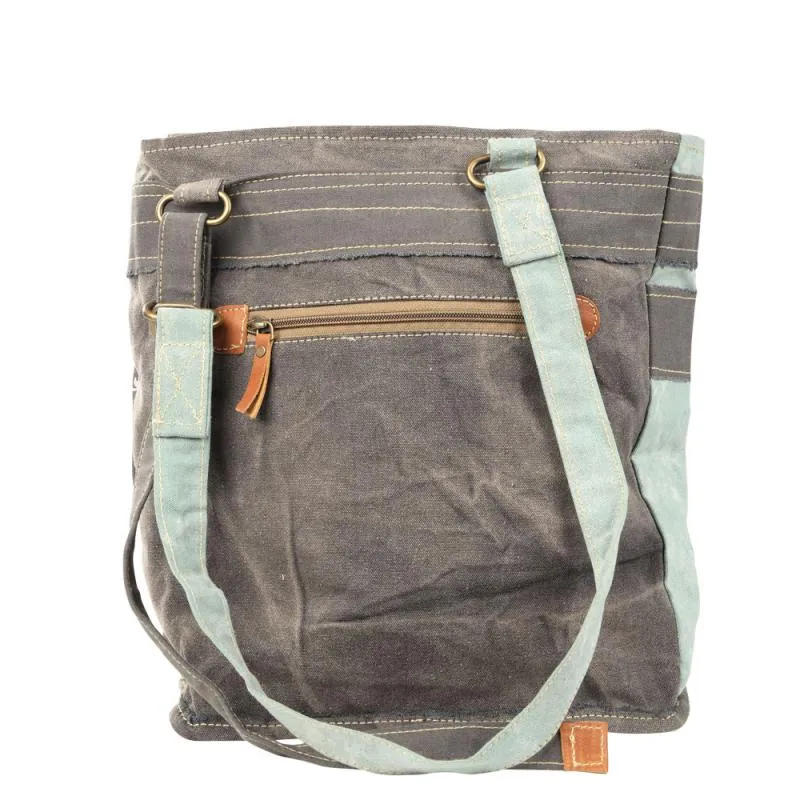 Columbias Bicycle Grey & Aqua Tote