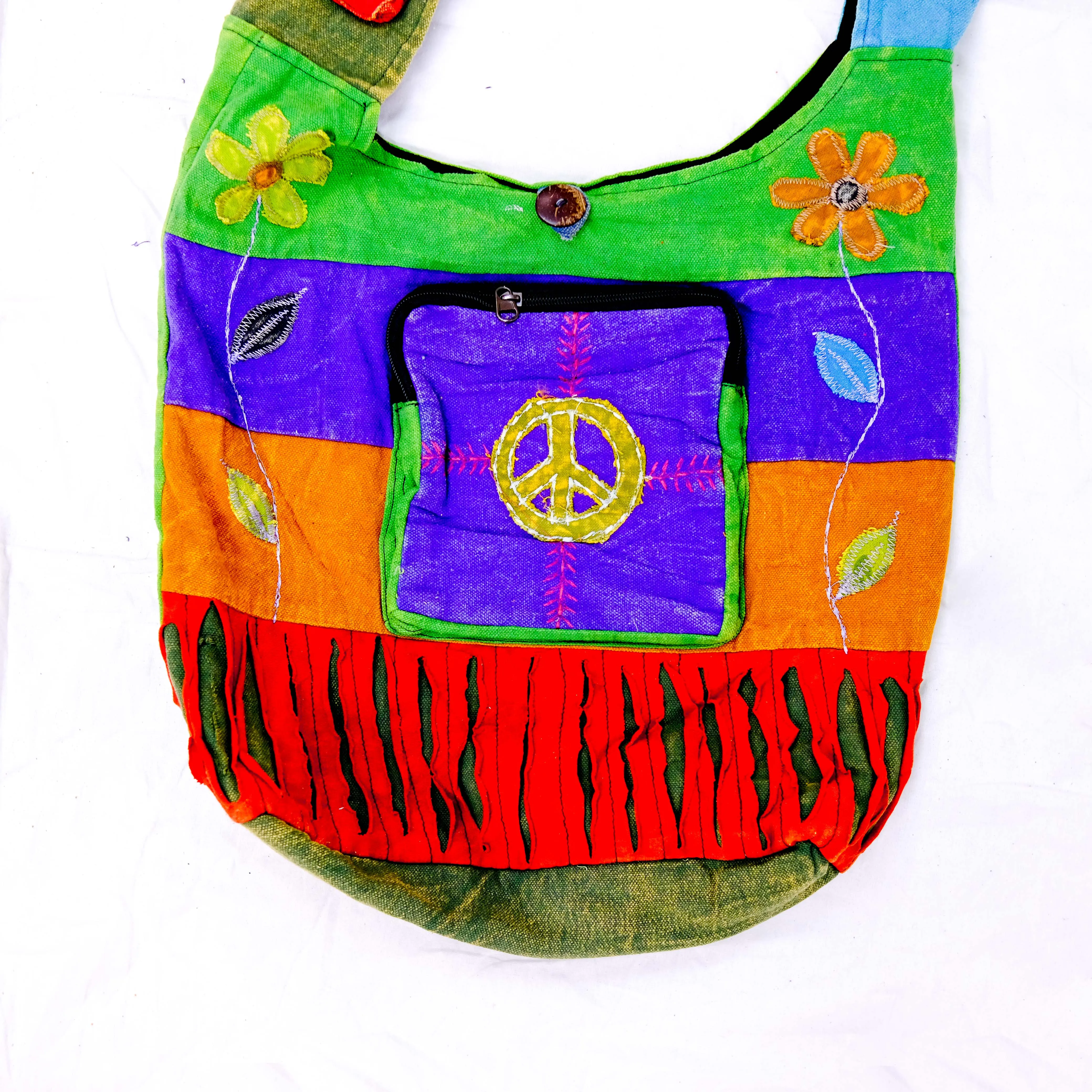 Cotton Patchwork Shoulder Bag