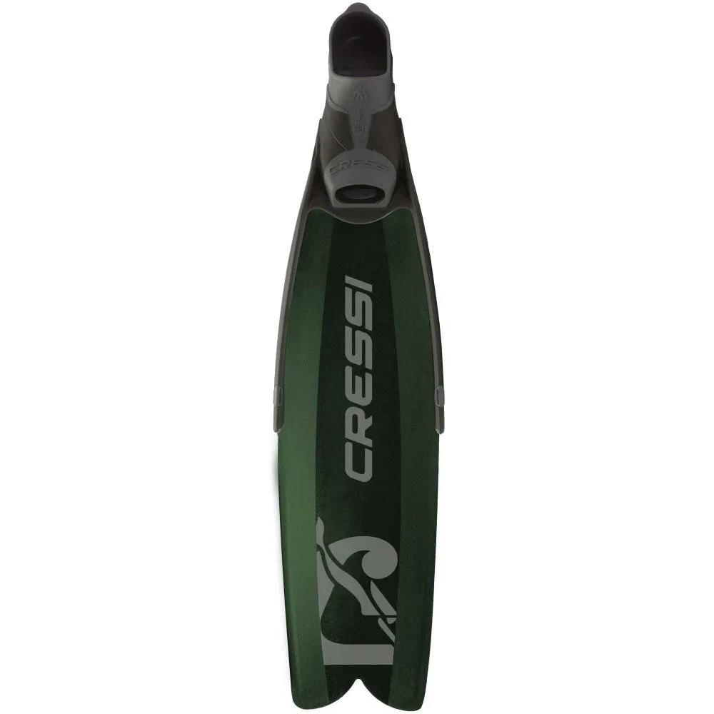 Cressi Gara Modular Boost Fins for Free Diving or Spearfishing - Green