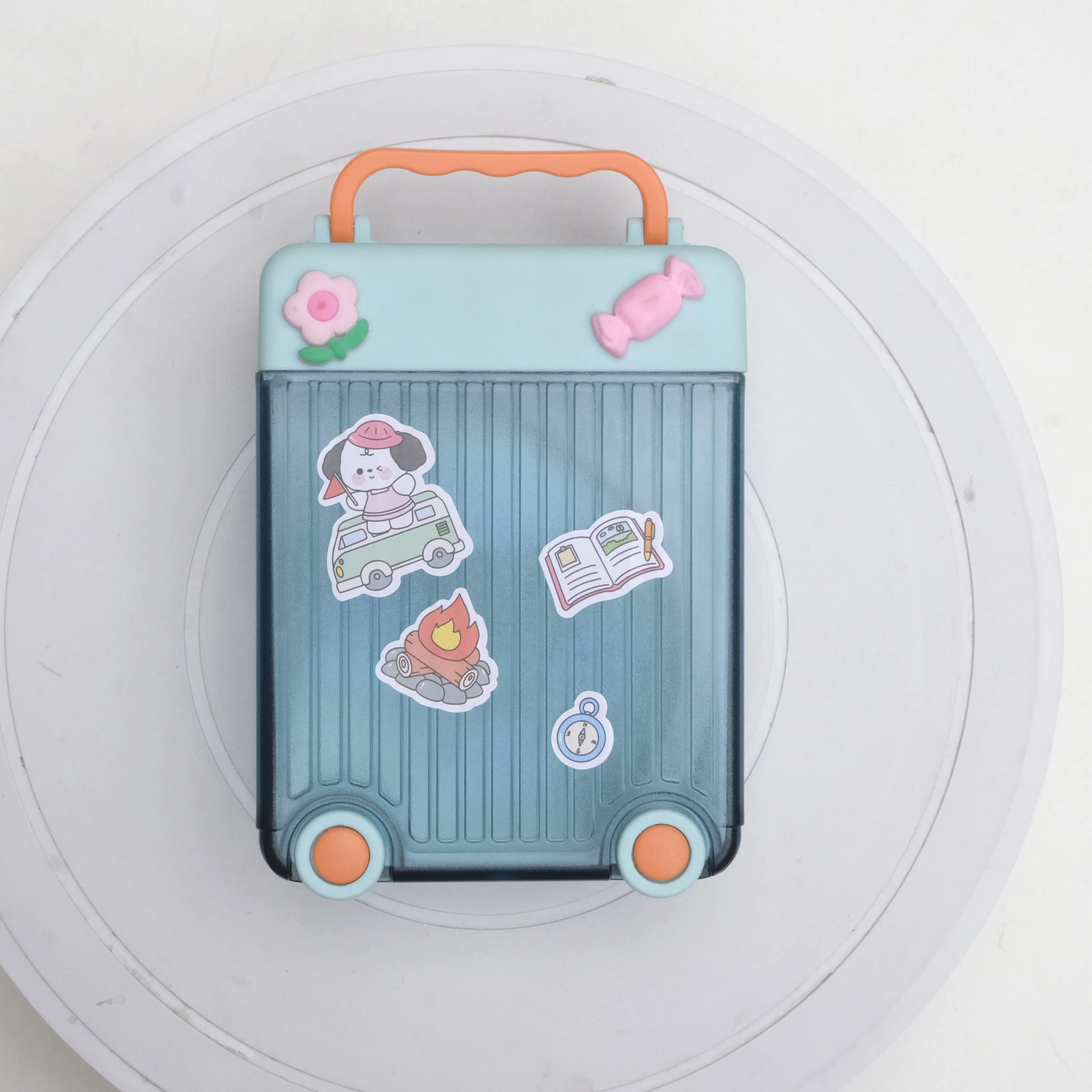 Cute Suit Case Water Bottle With Wheels For Kids-Random Color-1PC-BY APT