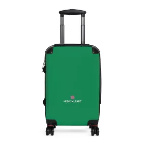 Dark Green Color Cabin Suitcase, Carry On Luggage With 2 Inner Pockets & Built in TSA-approved Lock With 360° Swivel