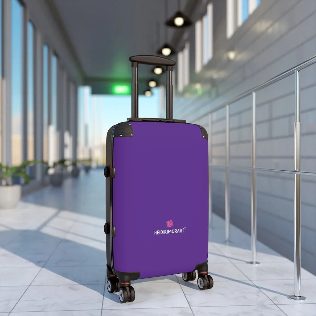 Dark Purple Color Cabin Suitcase, Carry On Luggage With 2 Inner Pockets & Built in TSA-approved Lock With 360° Swivel