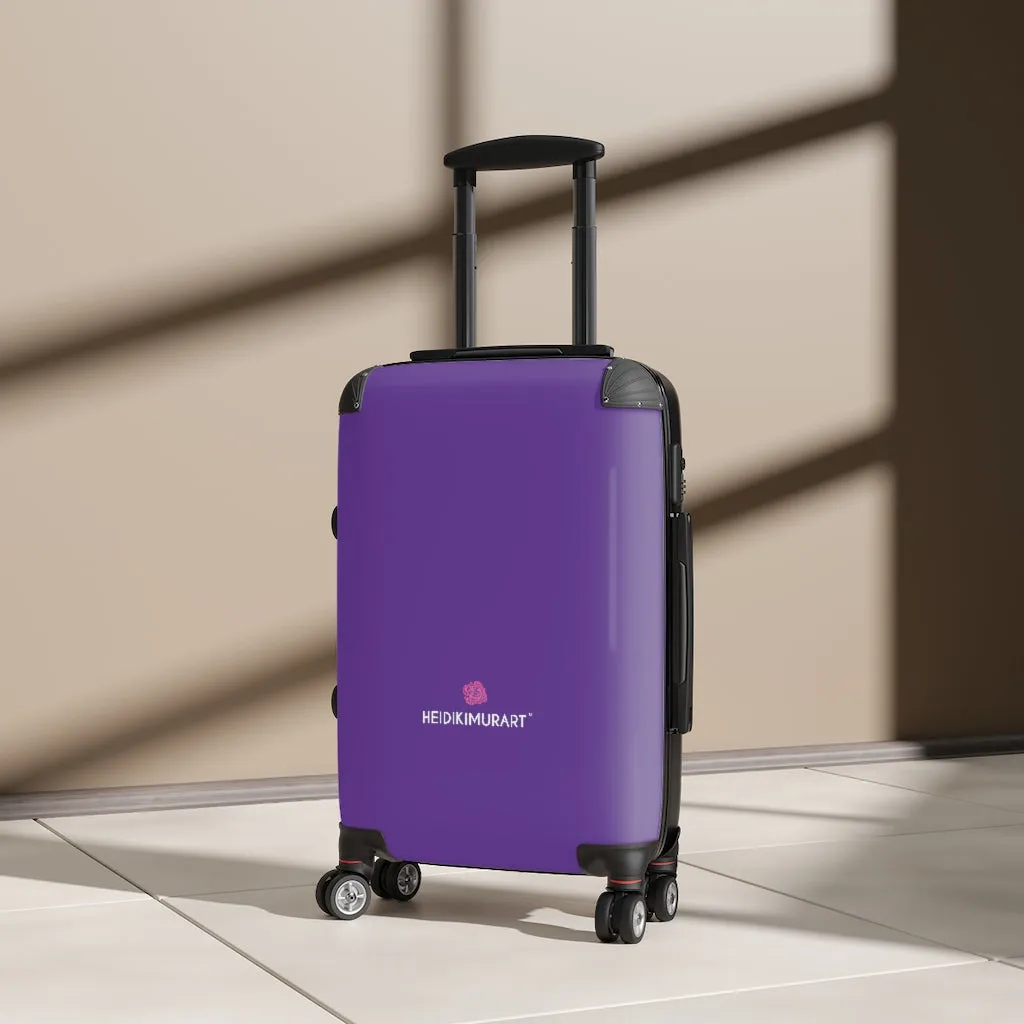 Dark Purple Color Cabin Suitcase, Carry On Luggage With 2 Inner Pockets & Built in TSA-approved Lock With 360° Swivel