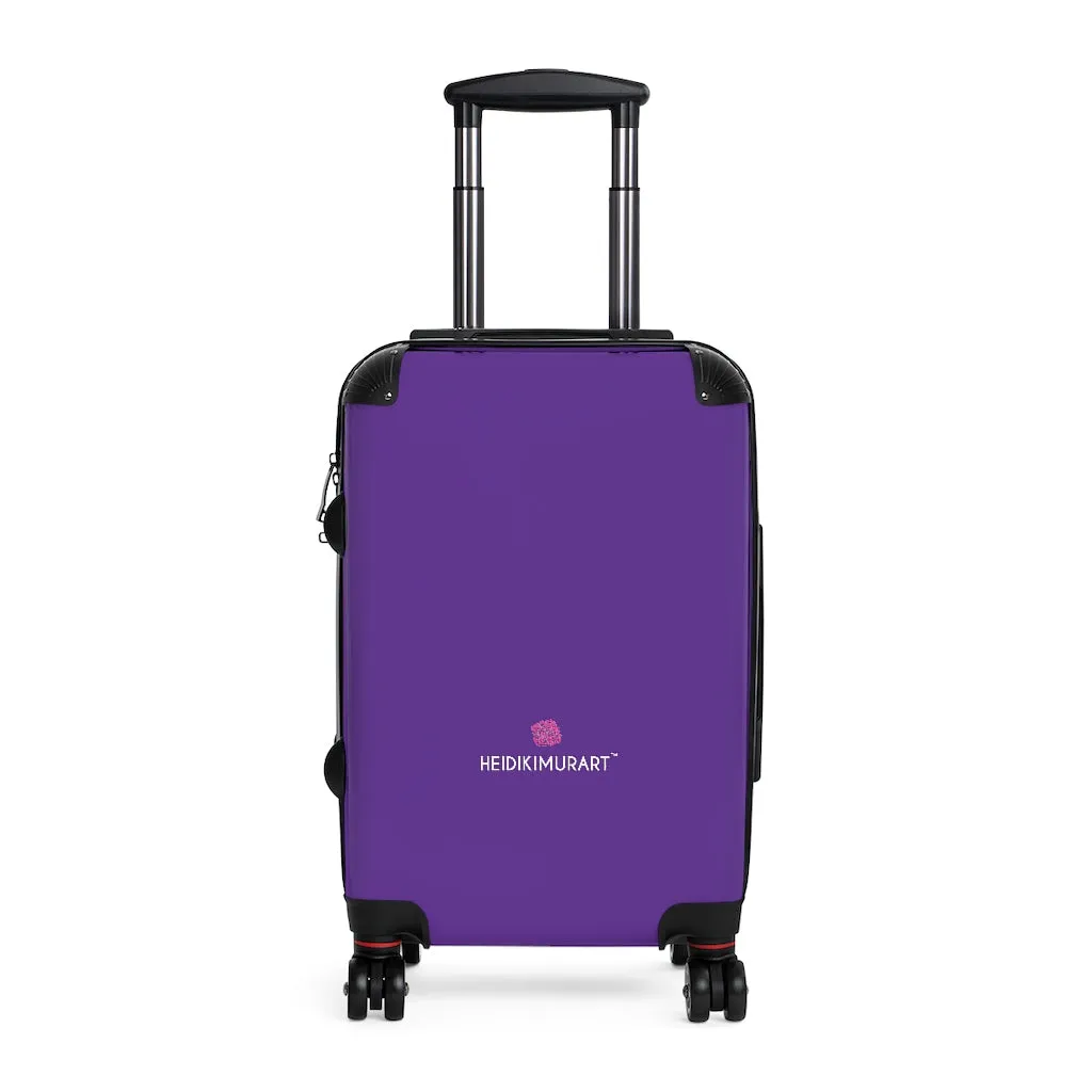 Dark Purple Color Cabin Suitcase, Carry On Luggage With 2 Inner Pockets & Built in TSA-approved Lock With 360° Swivel