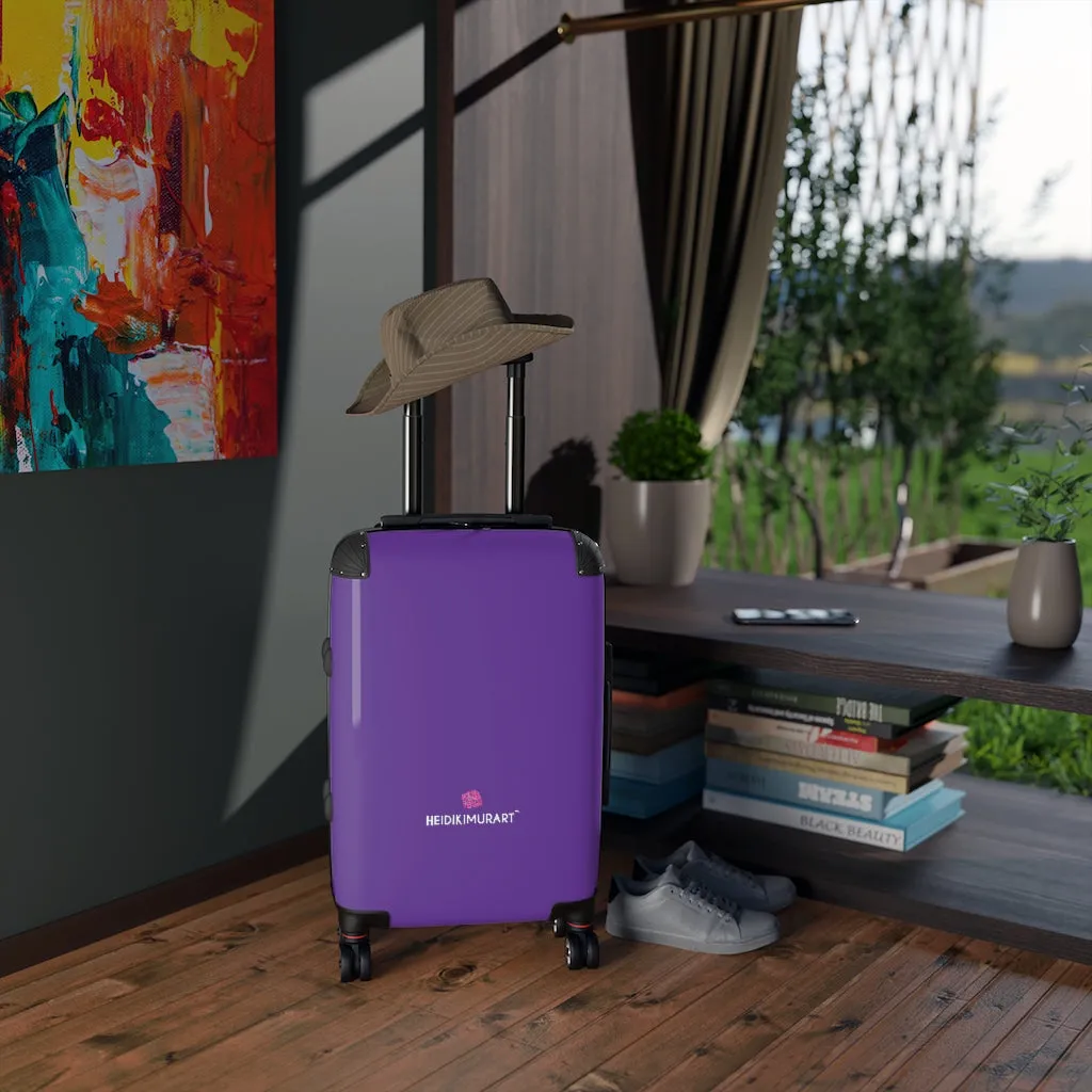 Dark Purple Color Cabin Suitcase, Carry On Luggage With 2 Inner Pockets & Built in TSA-approved Lock With 360° Swivel